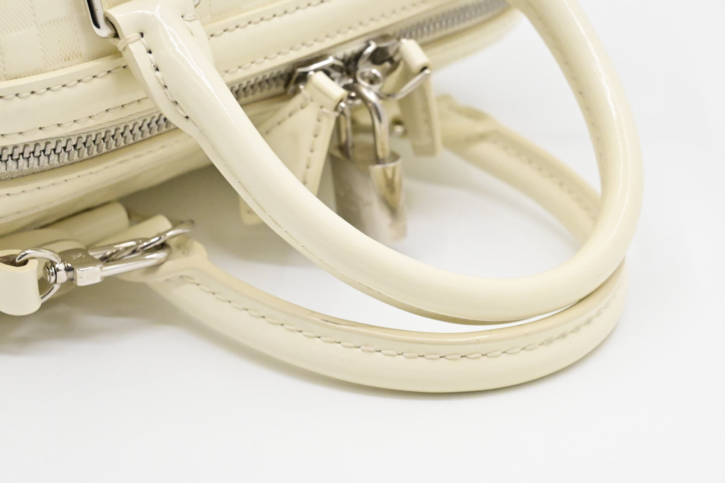 Louis Vuitton Speedy Cube in White Damier Facette Leather