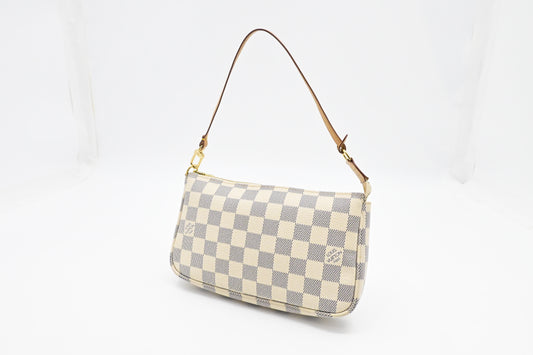 Louis Vuitton Pochette Accessoires in Damier Azur Canvas