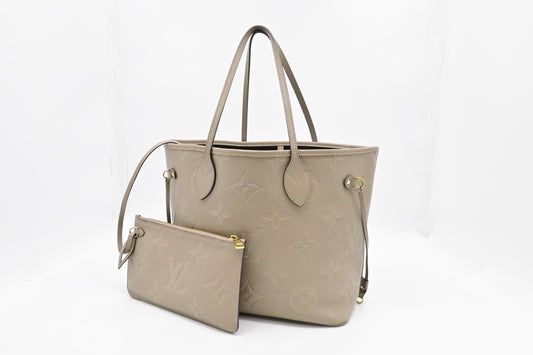 Louis Vuitton Neverfull MM in Turtledove Empreinte Leather