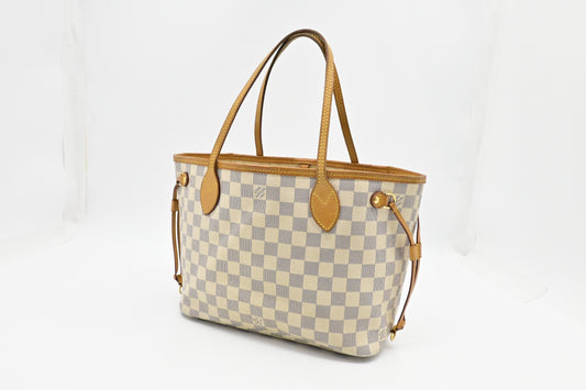 Louis Vuitton Neverfull PM in Damier Azur Canvas