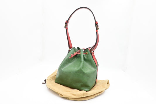 Louis Vuitton Petit Noe in Green & Red Epi Leather