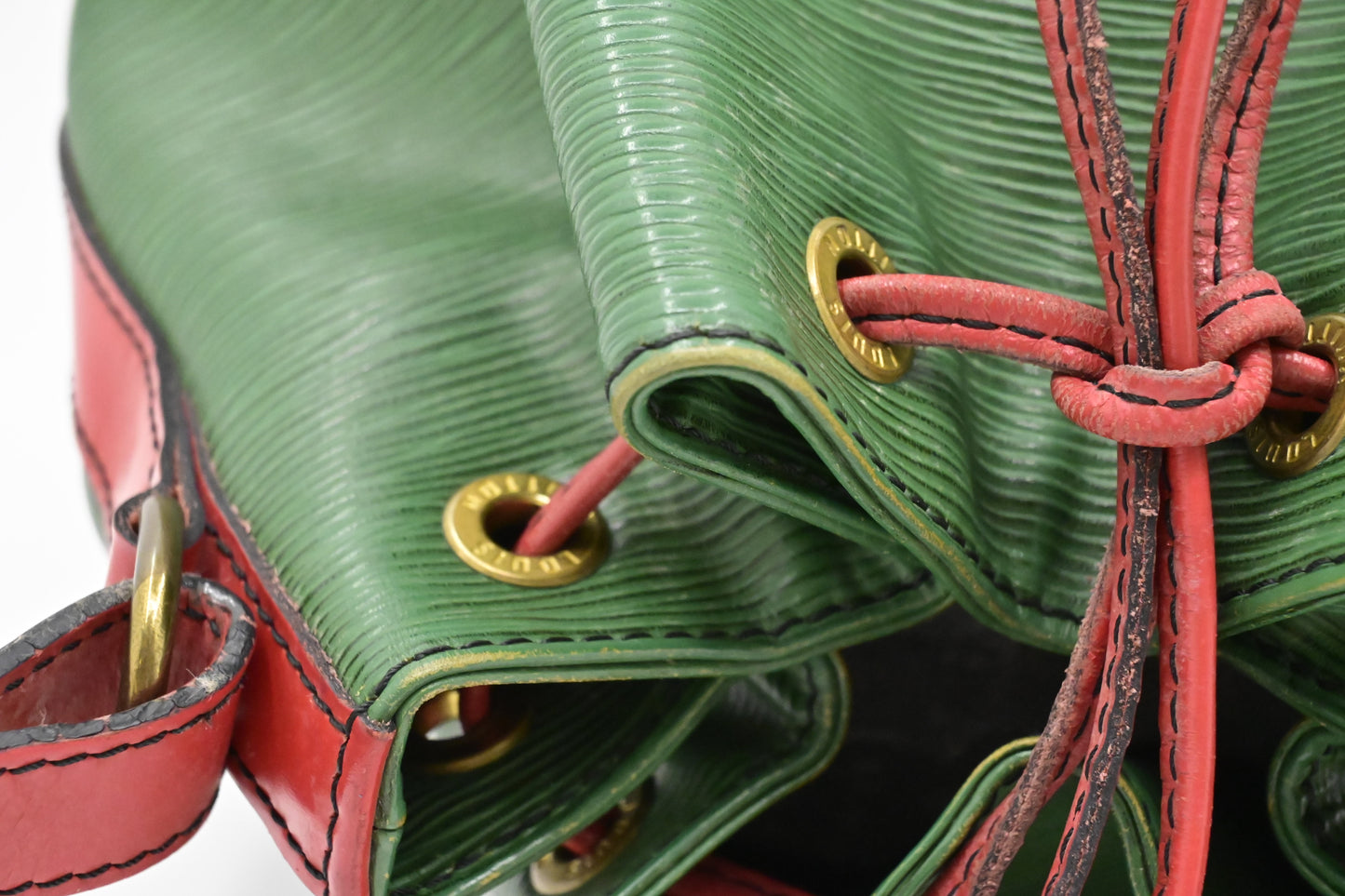 Louis Vuitton Petit Noe in Green & Red Epi Leather