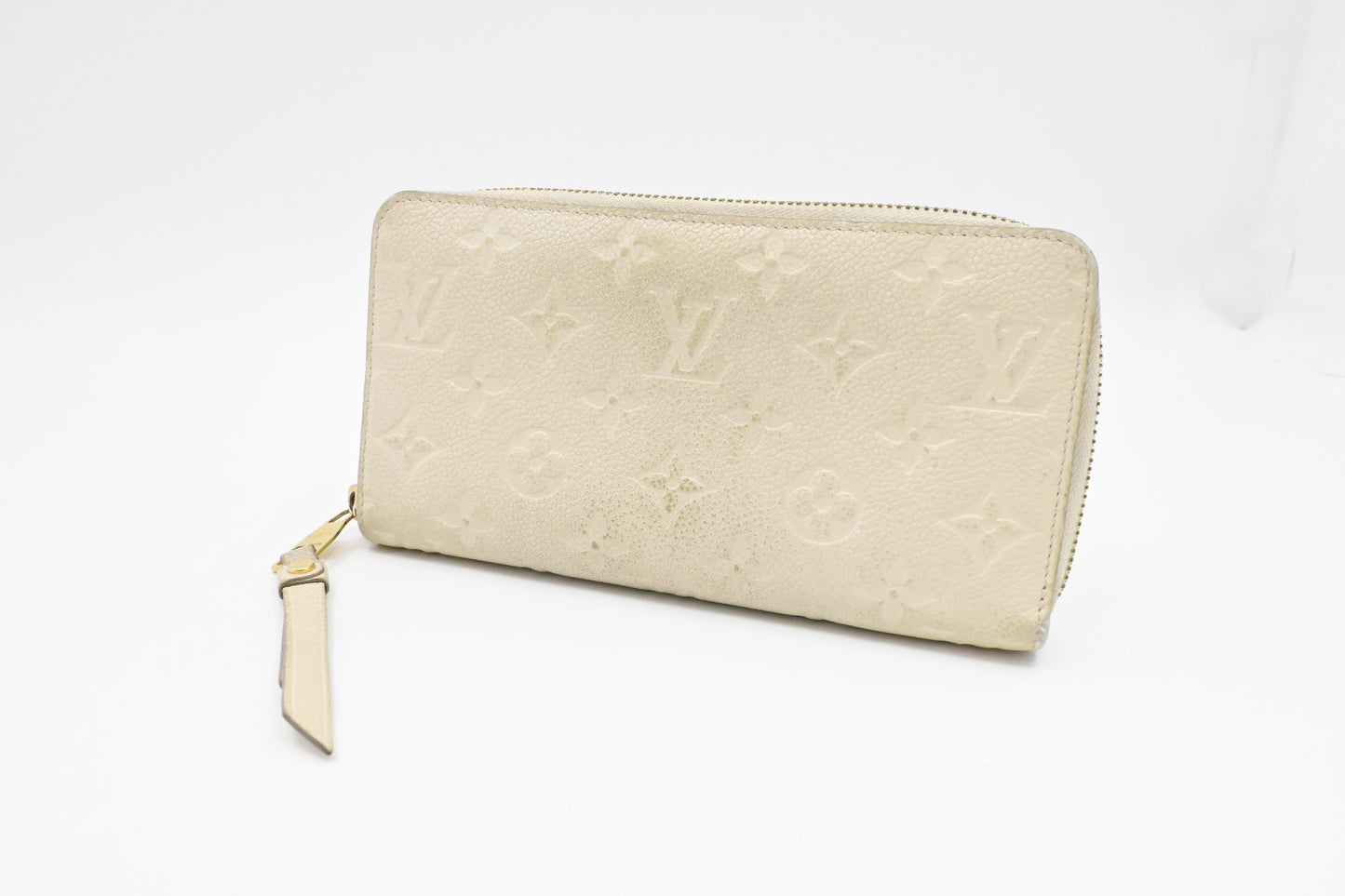 Louis Vuitton Long Zippy Wallet in White Empreinte Leather