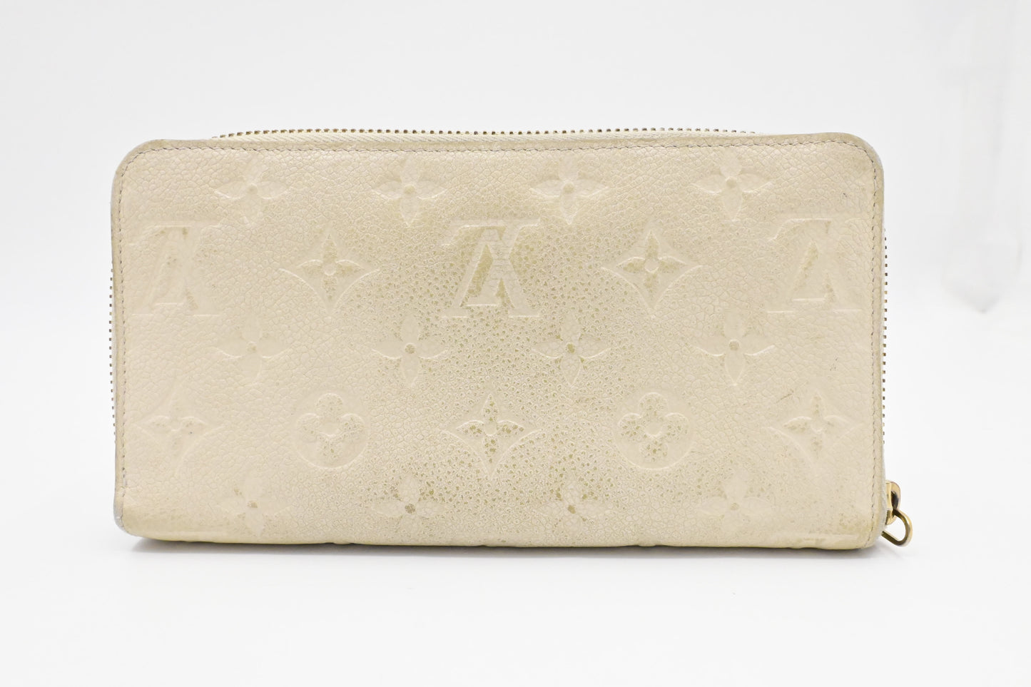 Louis Vuitton Long Zippy Wallet in White Empreinte Leather