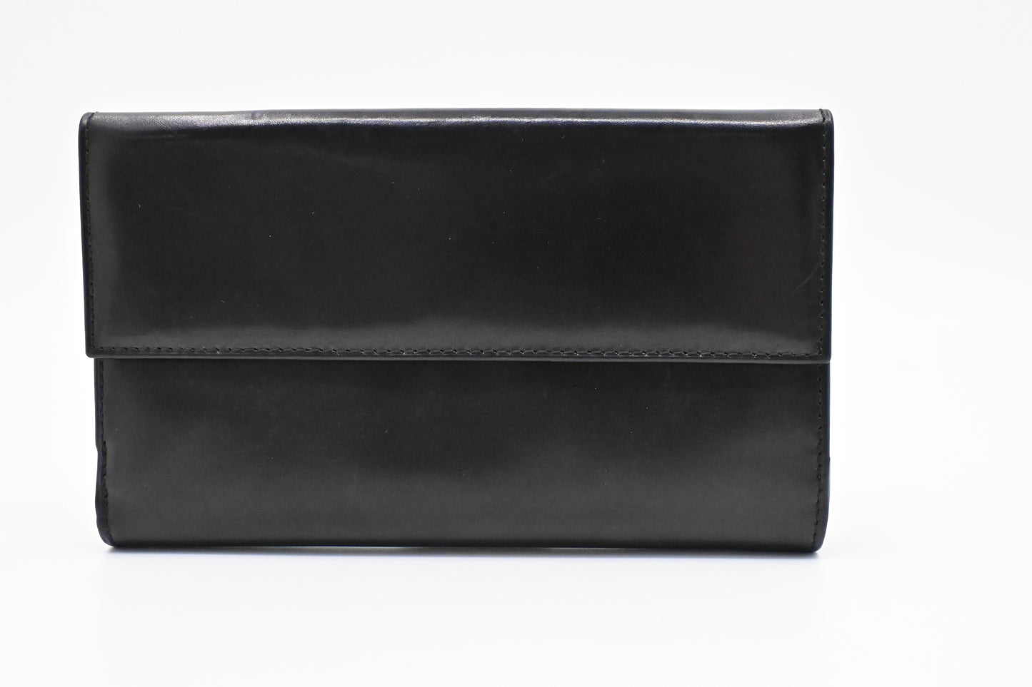 Ferragamo Bifold Long Wallet in Black Leather