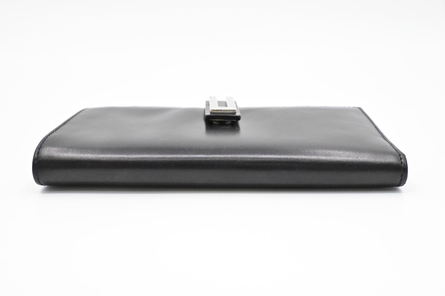 Ferragamo Bifold Long Wallet in Black Leather