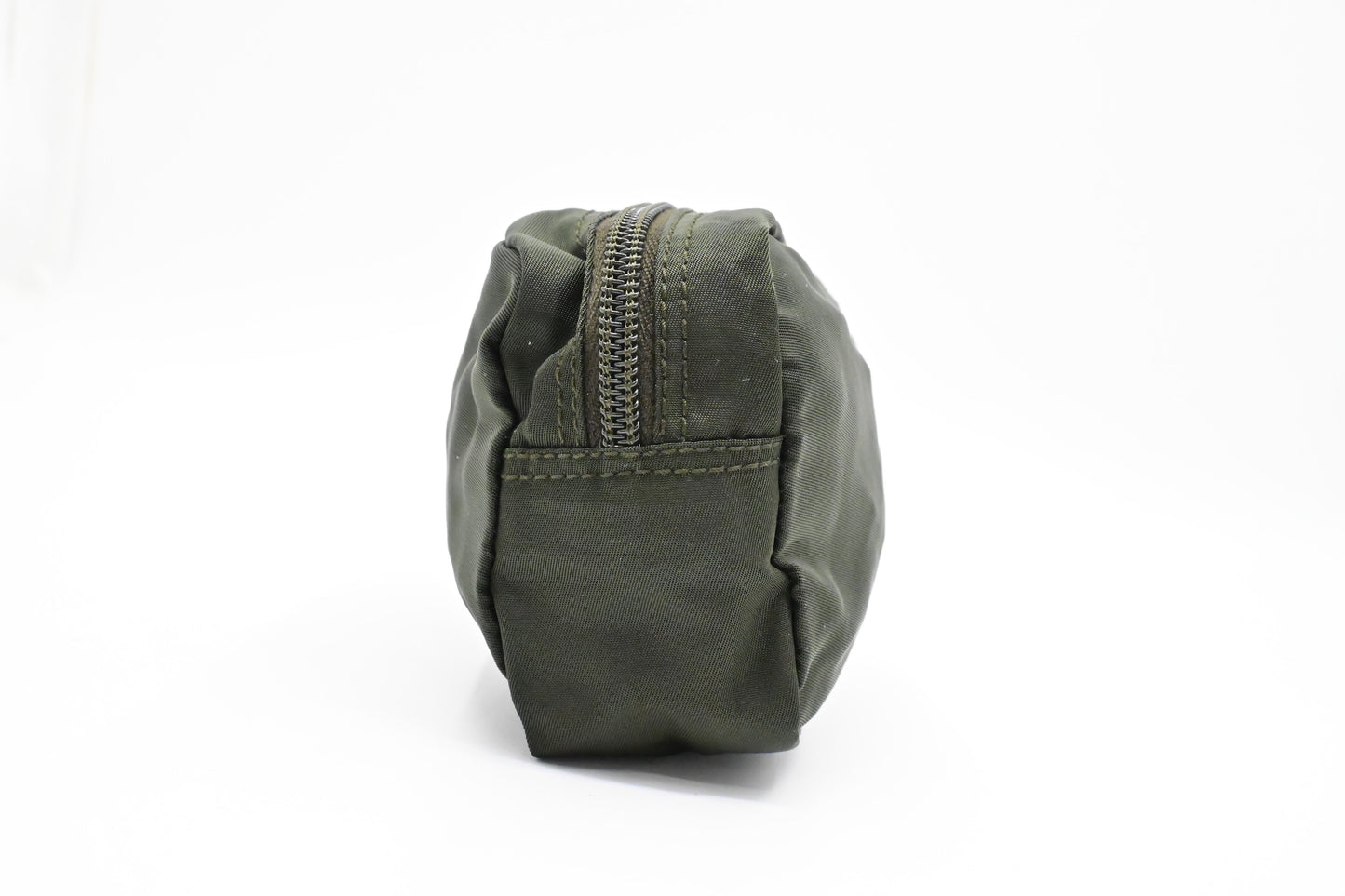 Prada Mini Pouch in Dark Green Nylon Canvas