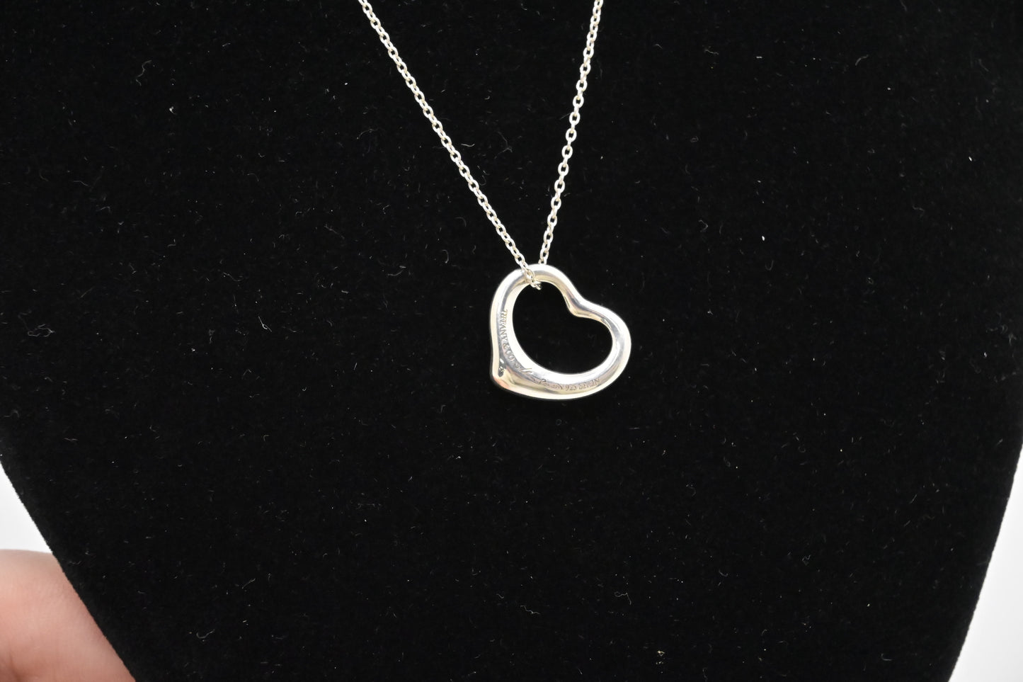 Tiffany & Co. Open Heart Necklace in Sterling Silver