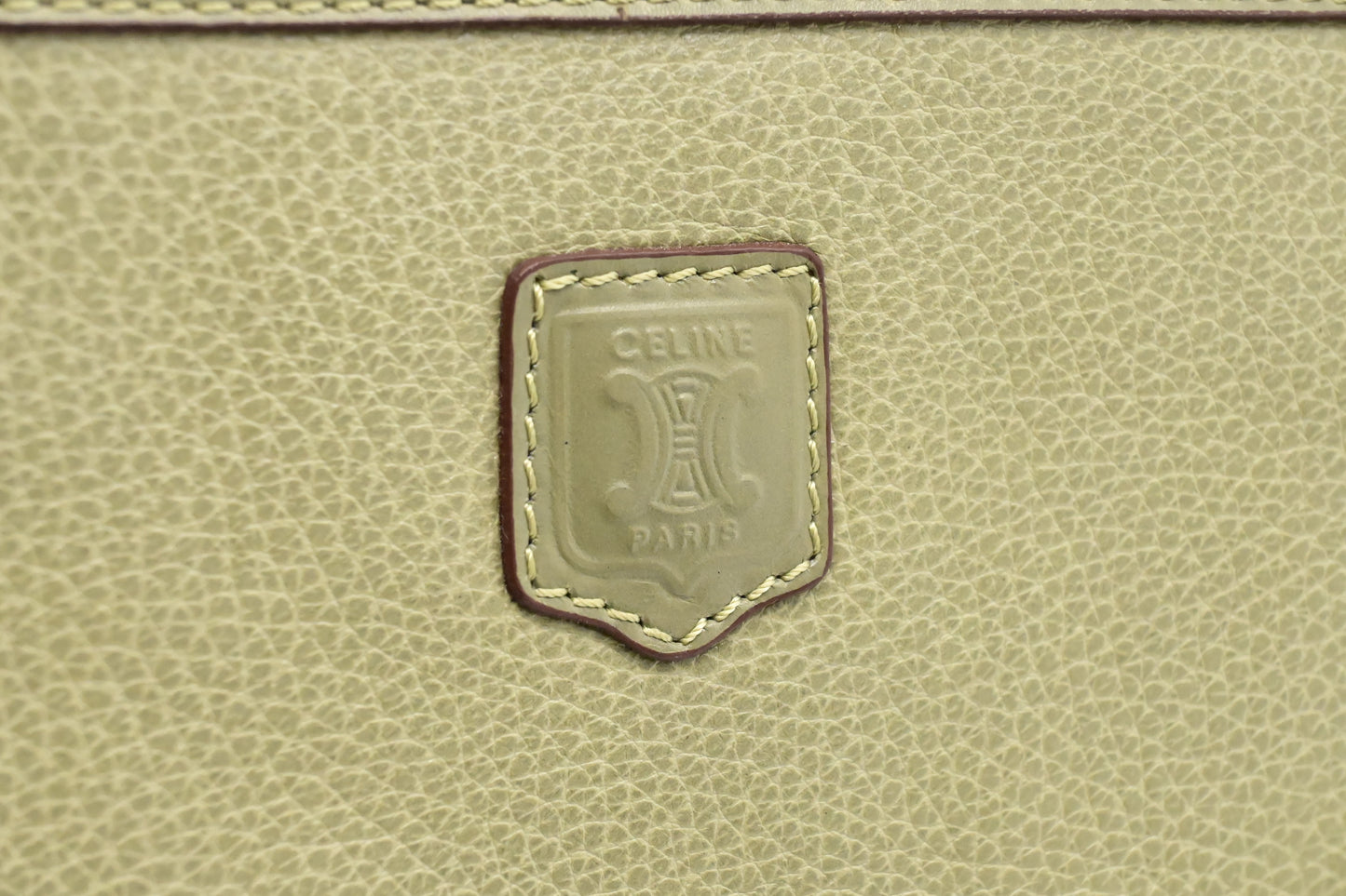 Celine Pouch in Olive Green Leather