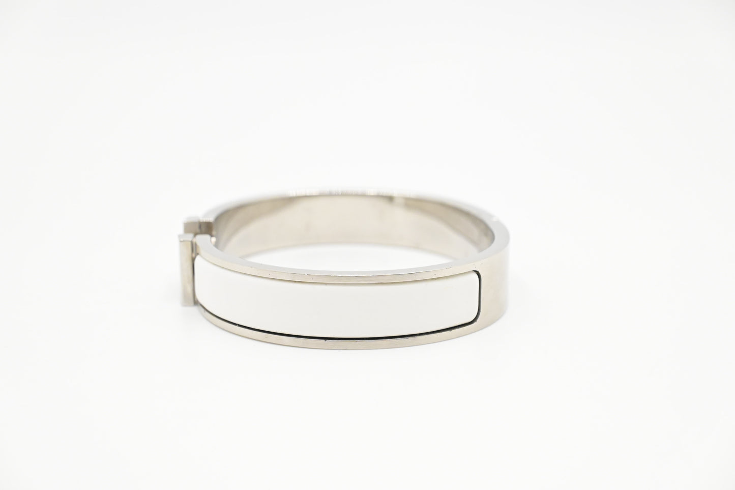 Hermes Clic Clac H Bracelet in White