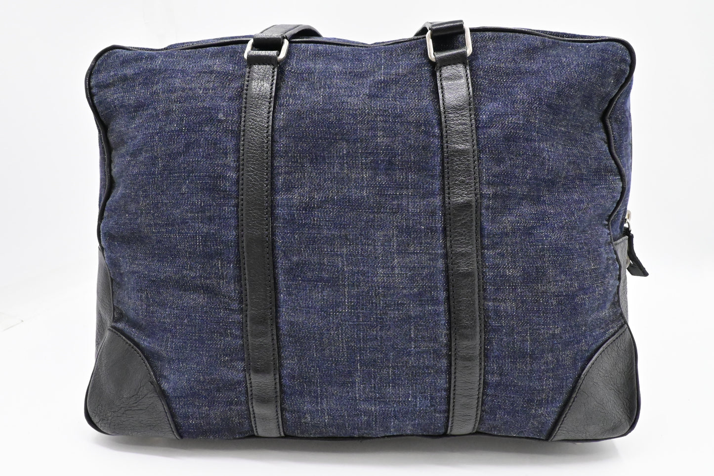 Prada Duffle Bag in Denim & Black Leather