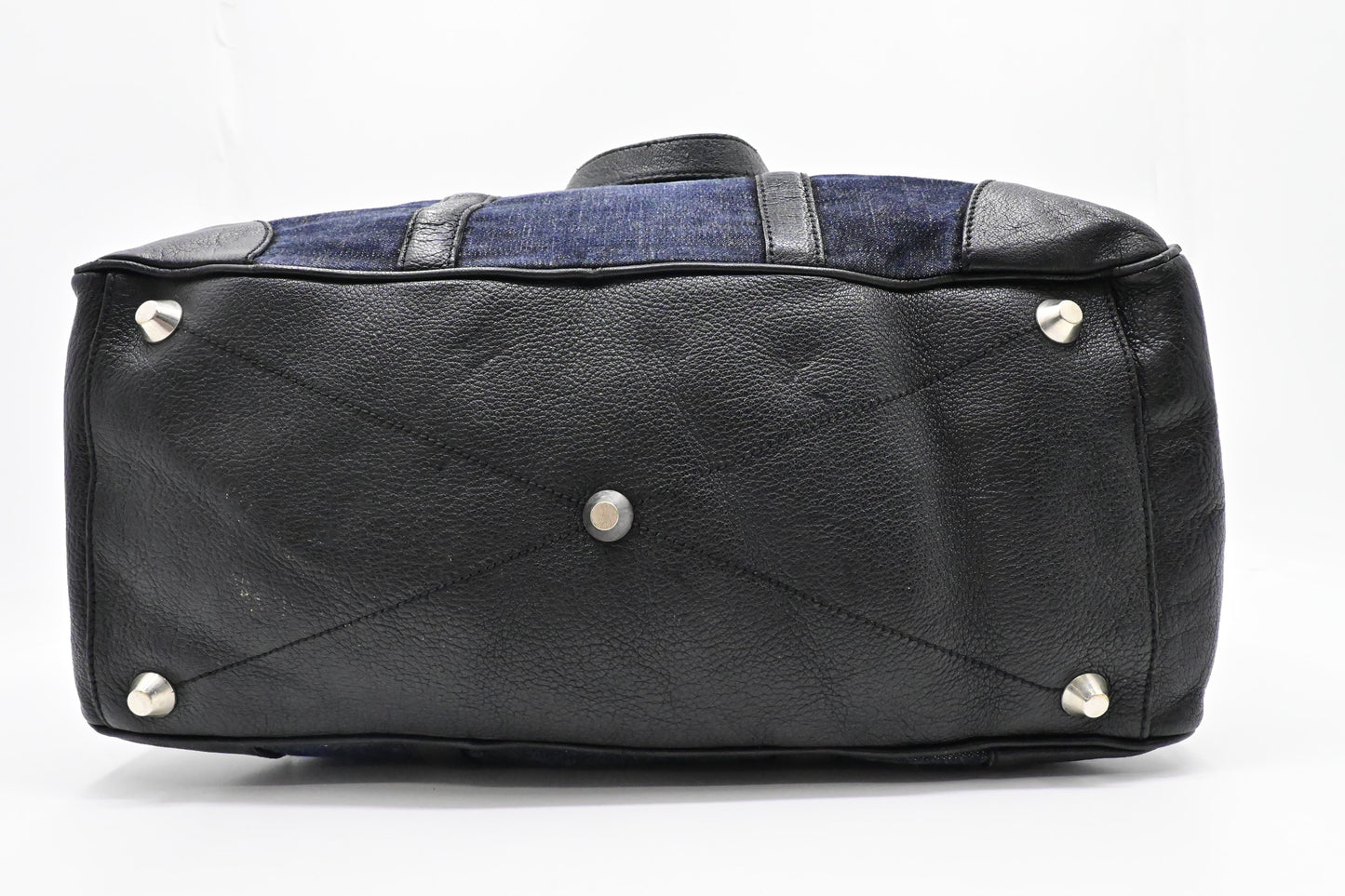 Prada Duffle Bag in Denim & Black Leather