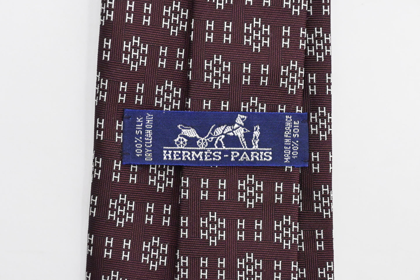 Hermes Tie in Red Silk