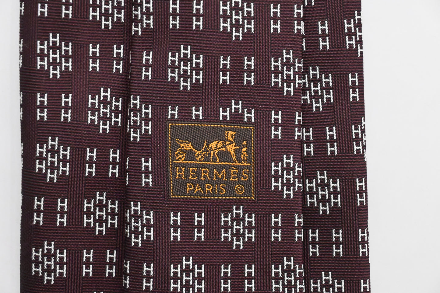 Hermes Tie in Red Silk