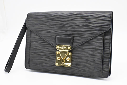 Louis Vuitton Sellier Dragonne in Black Epi Leather