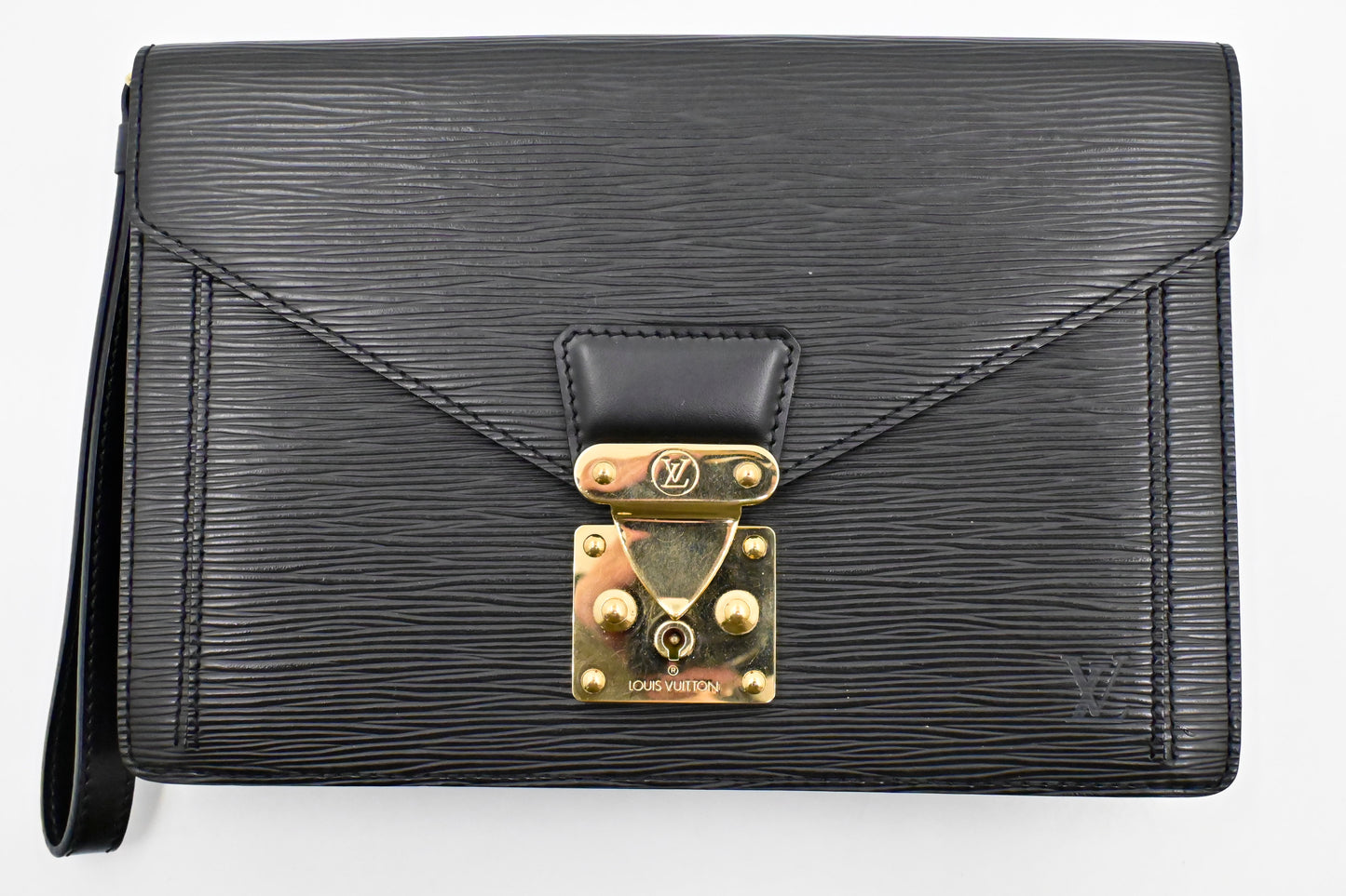 Louis Vuitton Sellier Dragonne in Black Epi Leather