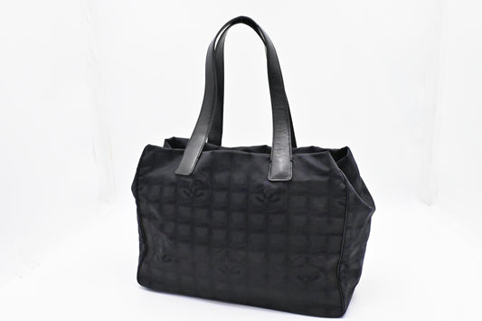 Chanel New Travel Line Tote in Black Canvas