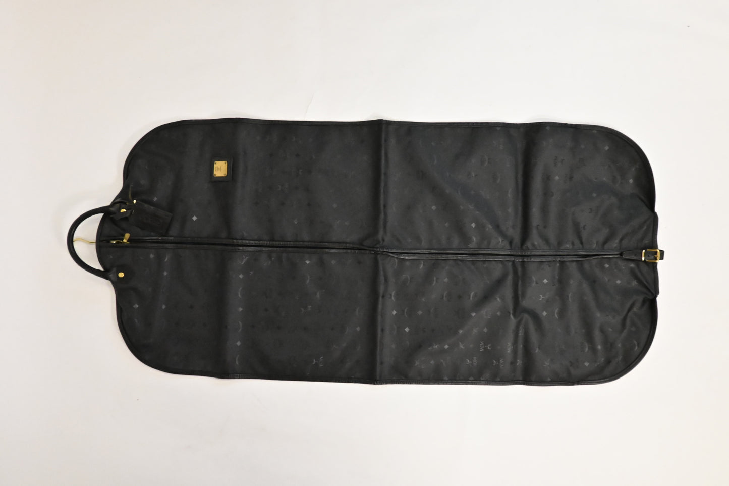 MCM Garment Bag in Black Coated Canvas