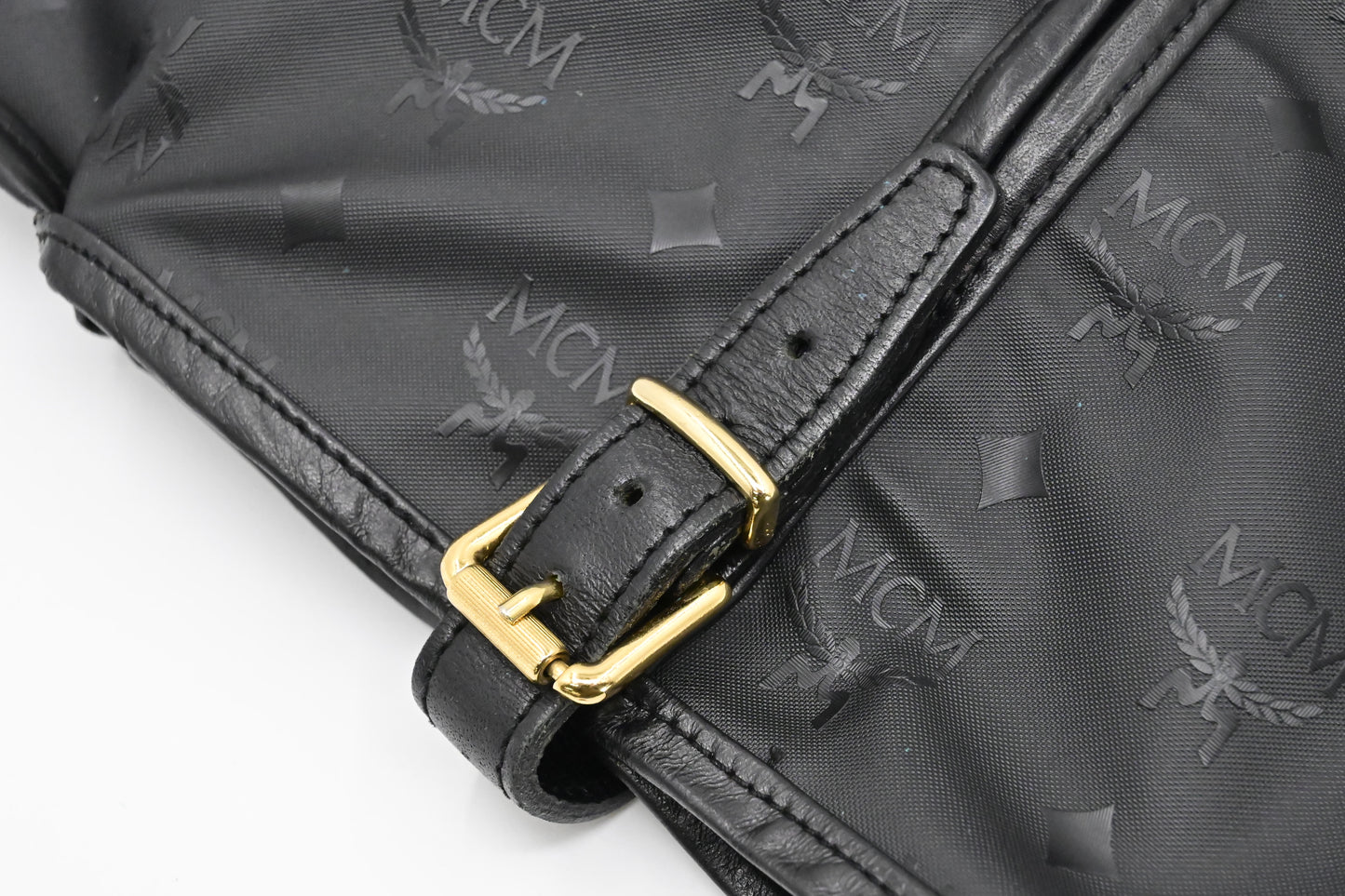 MCM Garment Bag in Black Coated Canvas