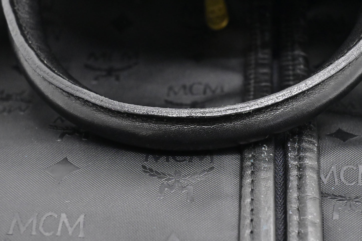 MCM Garment Bag in Black Coated Canvas