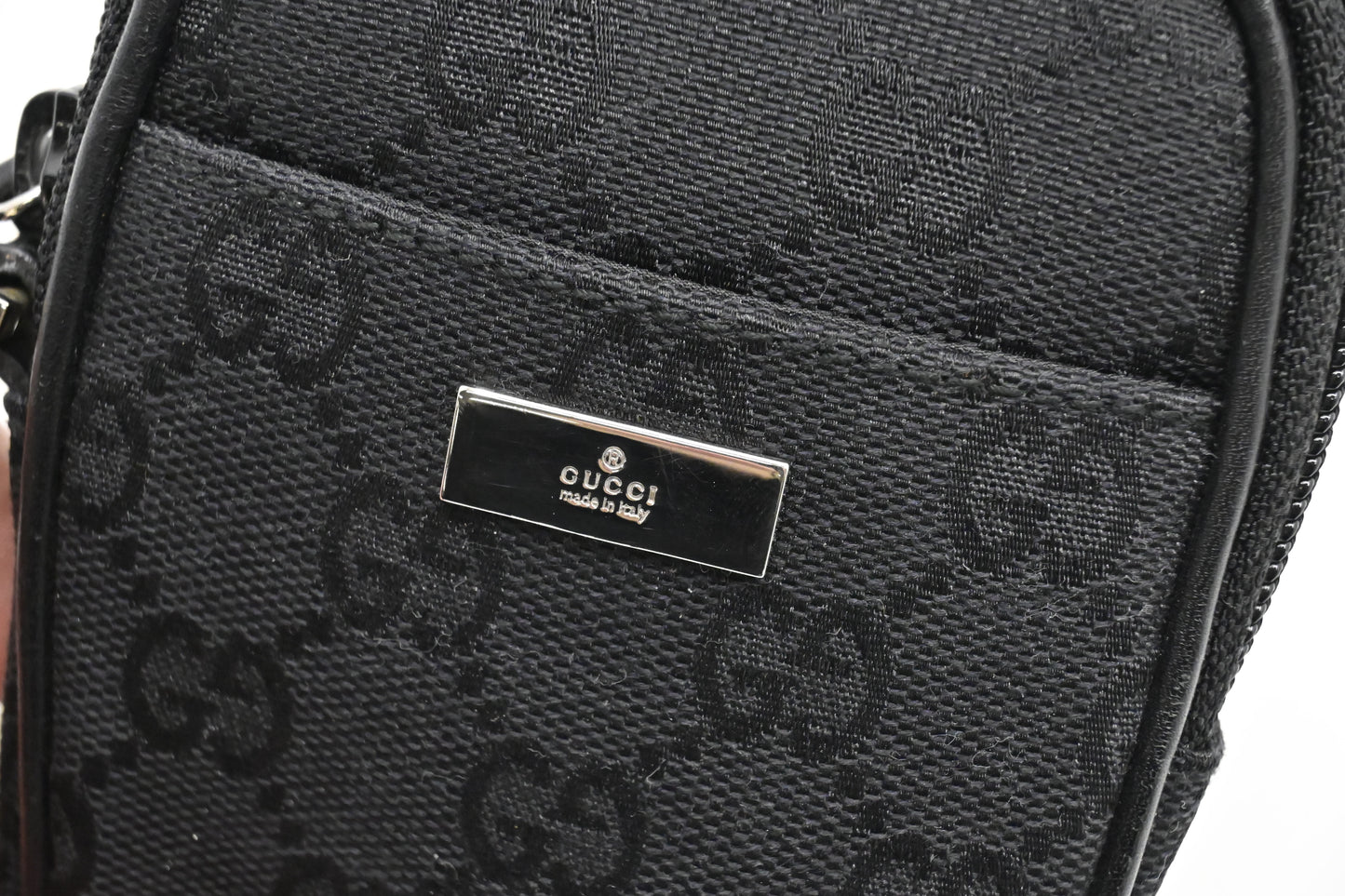 Gucci Mini Pouch in GG Black Canvas