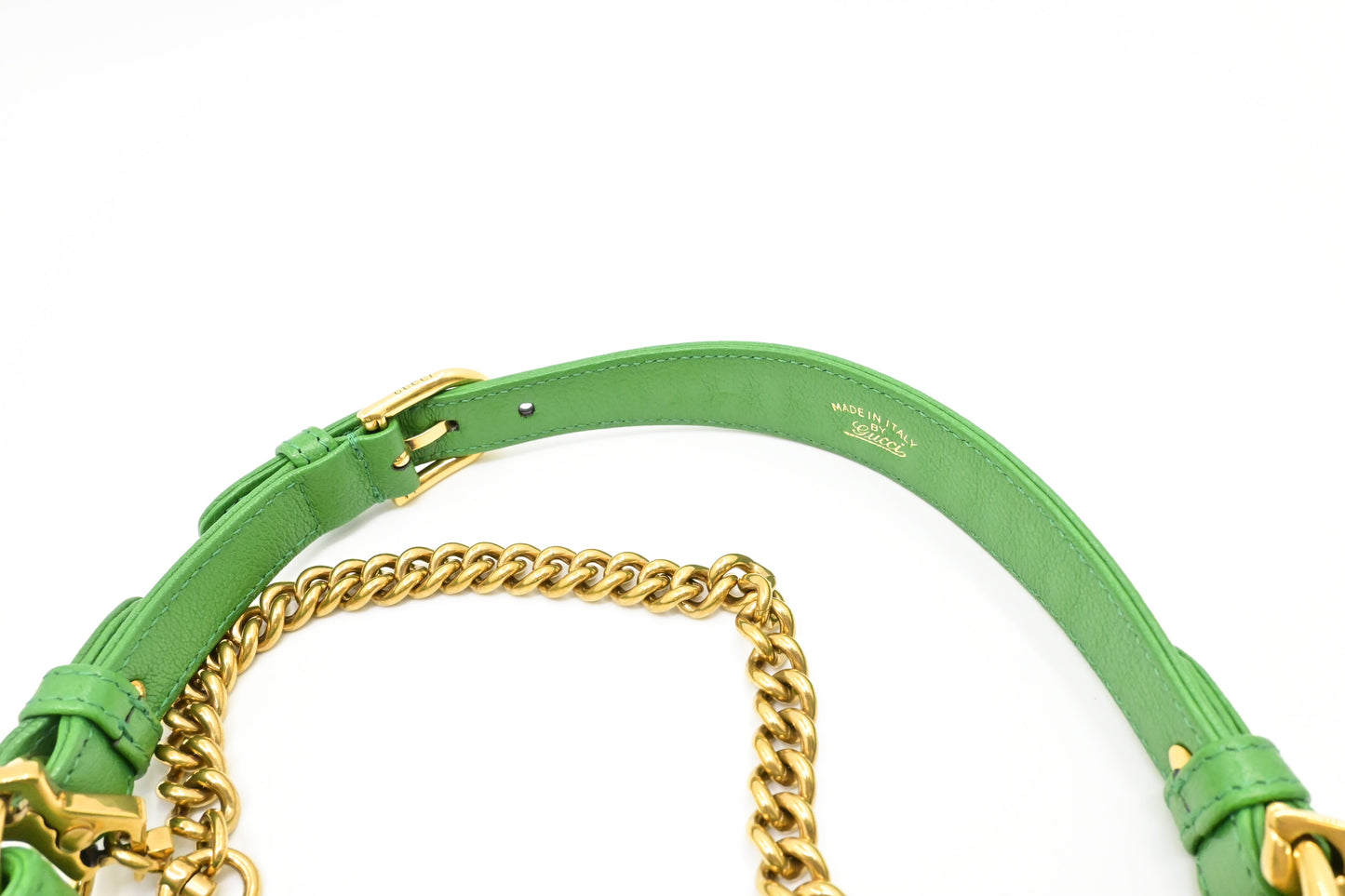 Gucci Small Aphrodite Shoulder Bag in Green Leather