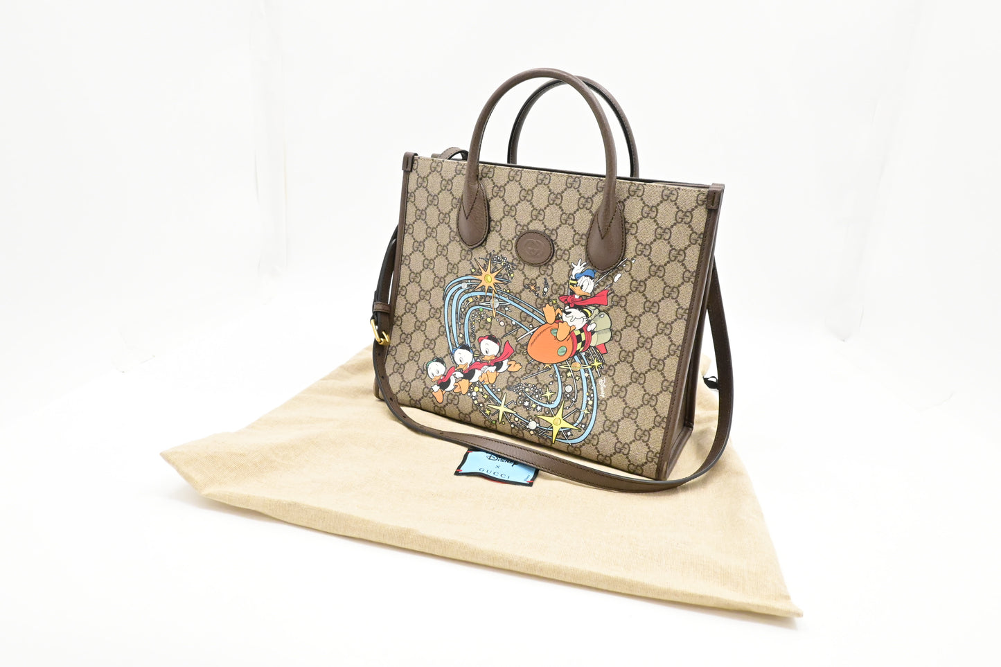 Gucci x Disney Donald Duck 2way Bag in GG Supreme Canvas