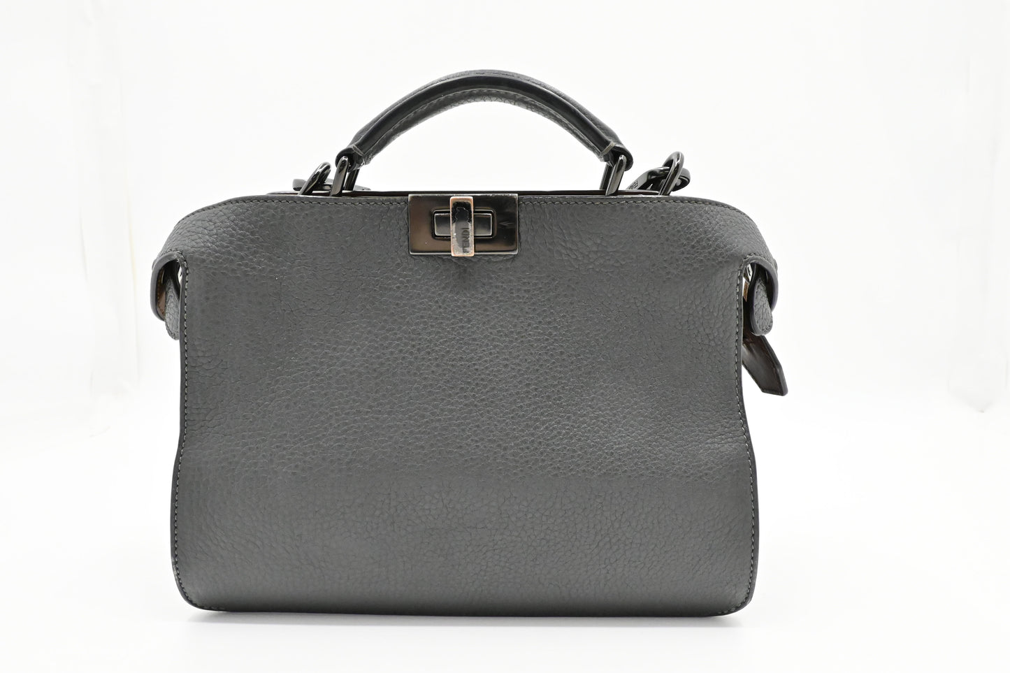 Fendi Small Peekaboo in Gray Leather