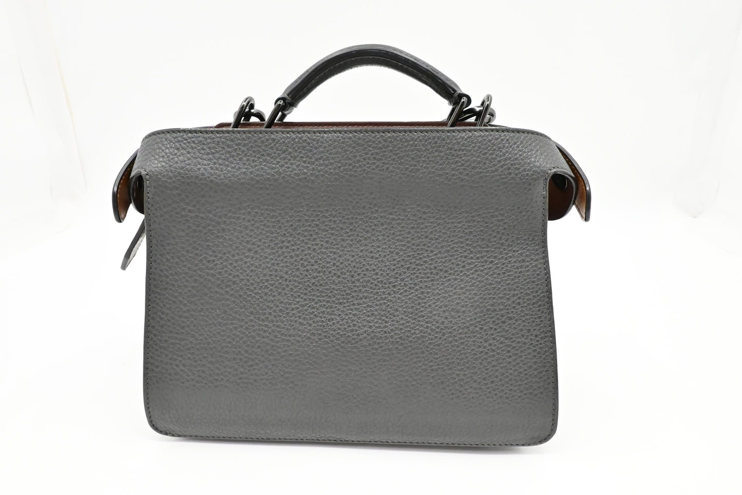 Fendi Small Peekaboo in Gray Leather