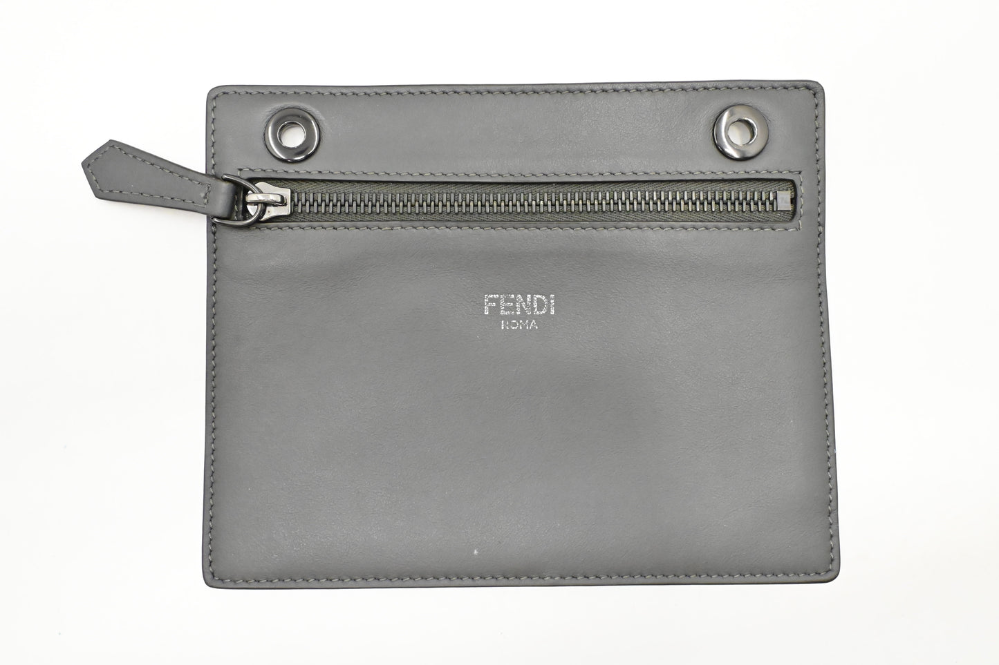 Fendi Small Peekaboo in Gray Leather