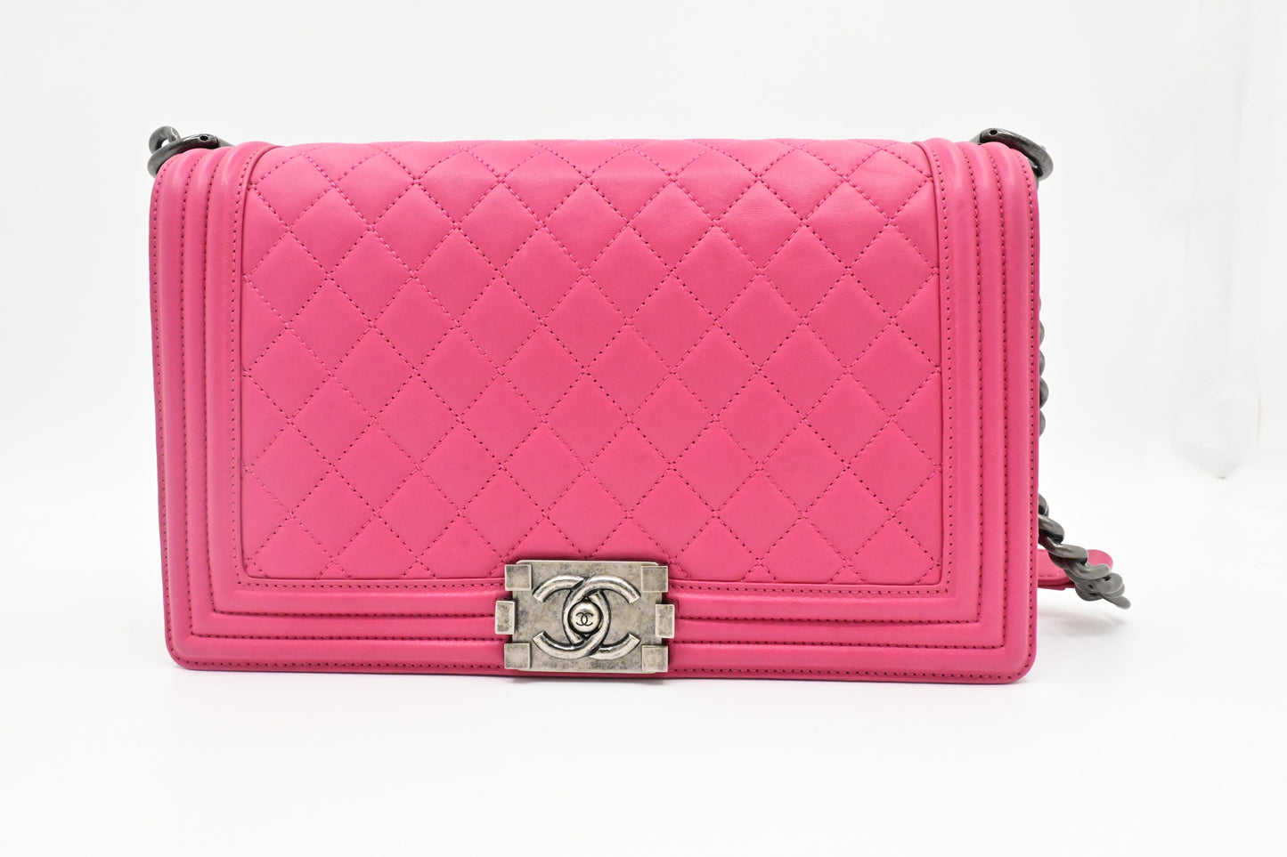 Chanel New Medium Boy in Pink Leather