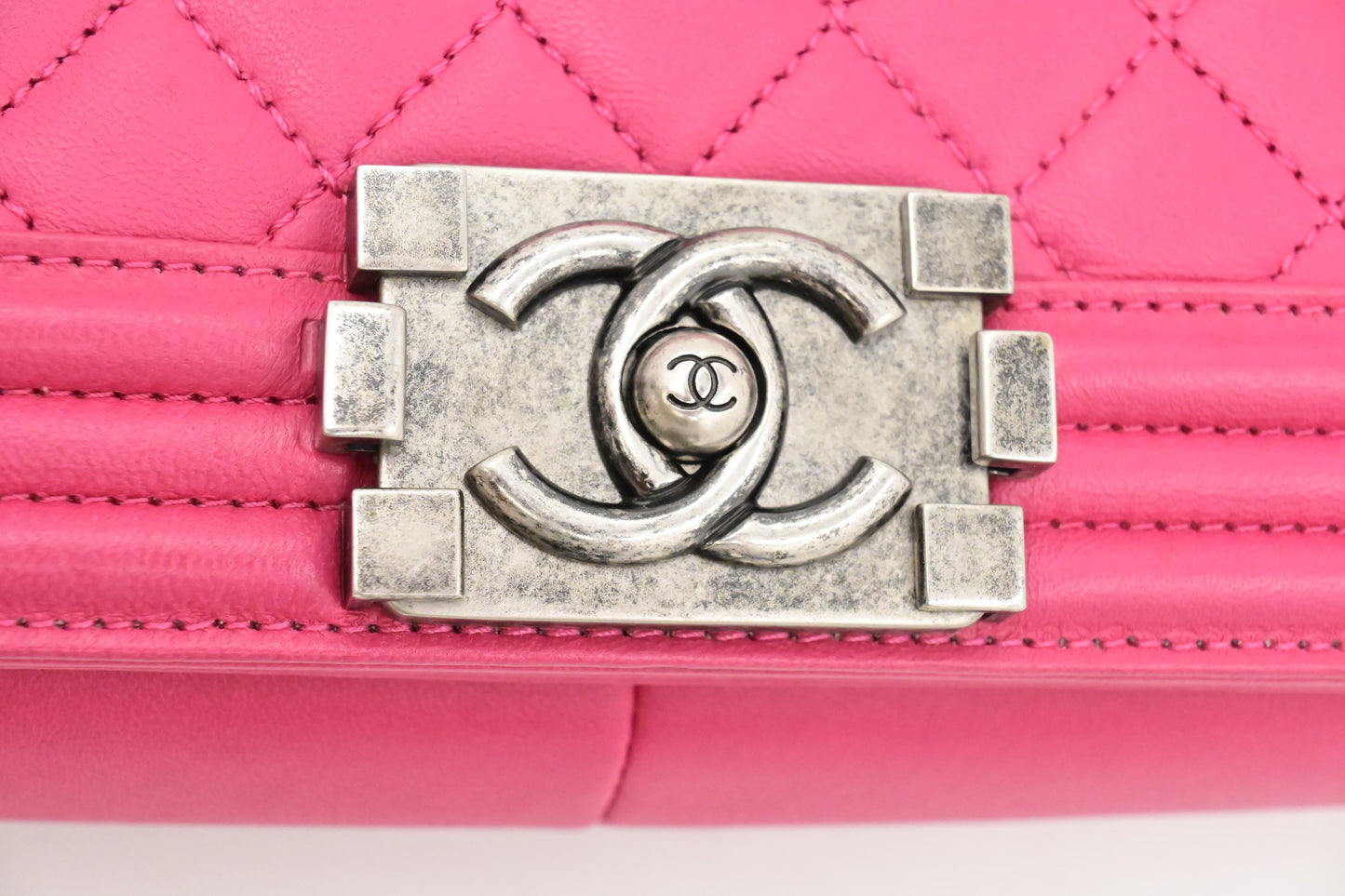 Chanel New Medium Boy in Pink Leather