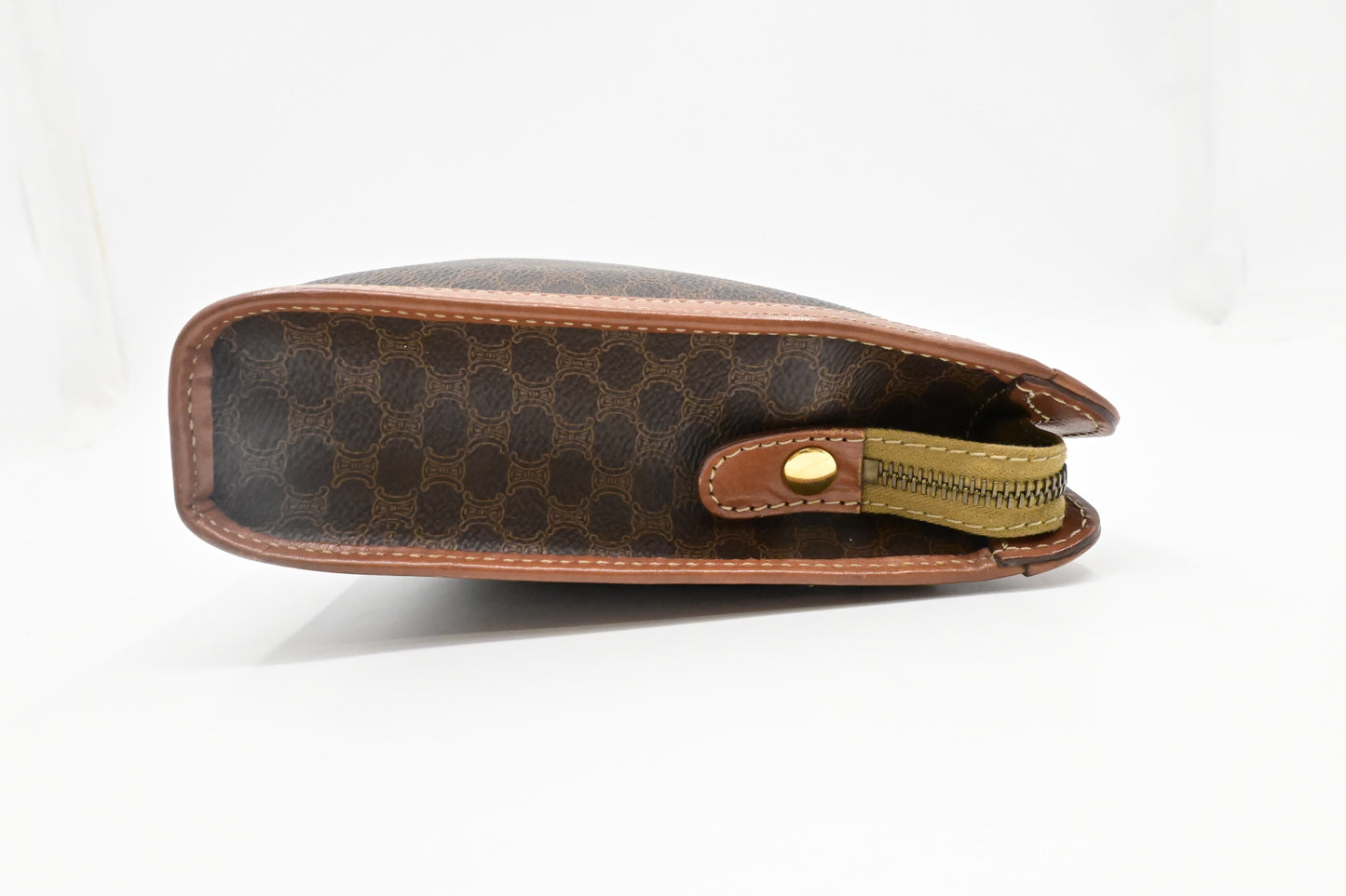 Celine Pouch in Brown MAcadam Canvas