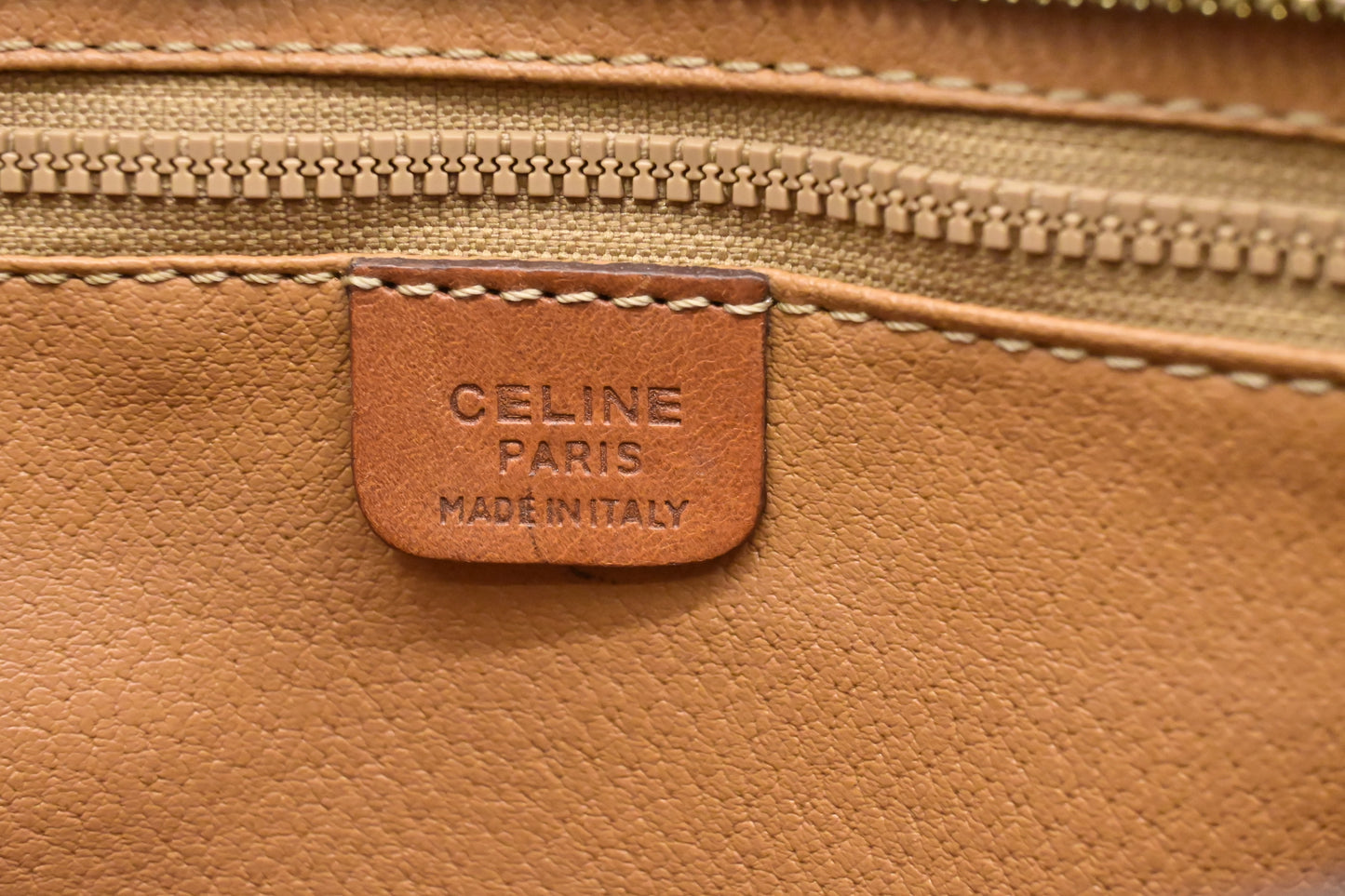 Celine Pouch in Brown MAcadam Canvas