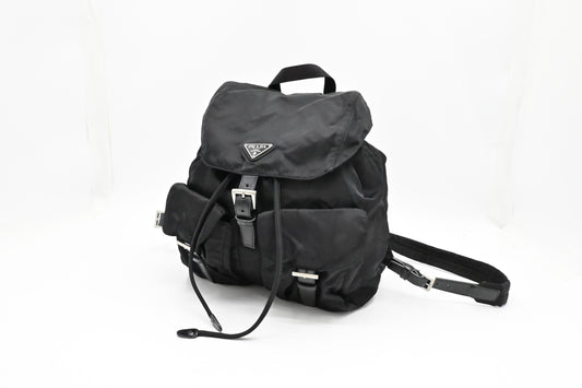 Prada Medium Backpack in Black Nylon Canvas