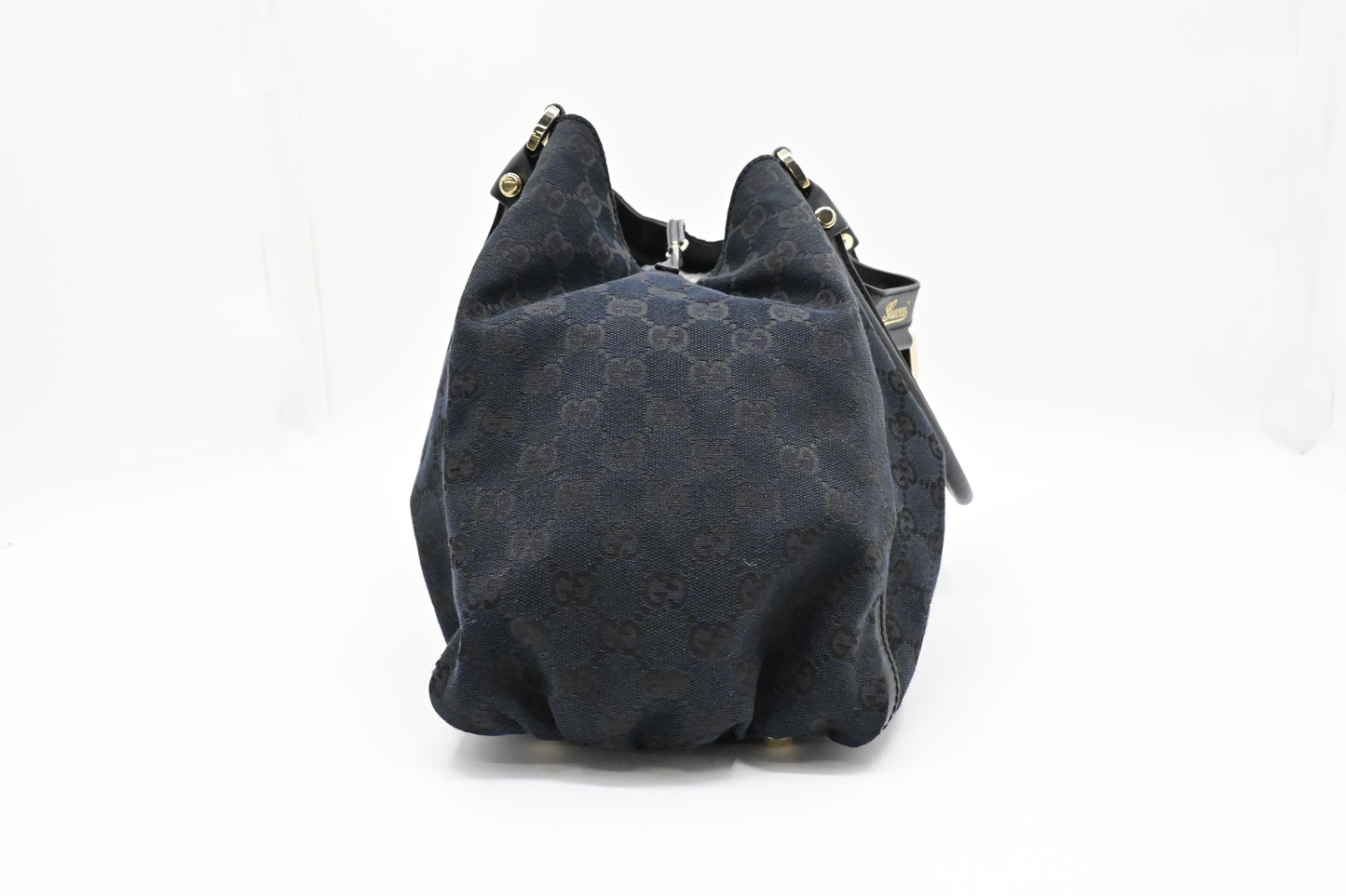 Gucci Abbey D-Ring Hobo Bag in Black GG Canvas