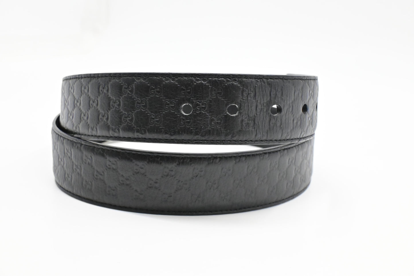 Gucci Belt in Black Microguccissima Leather