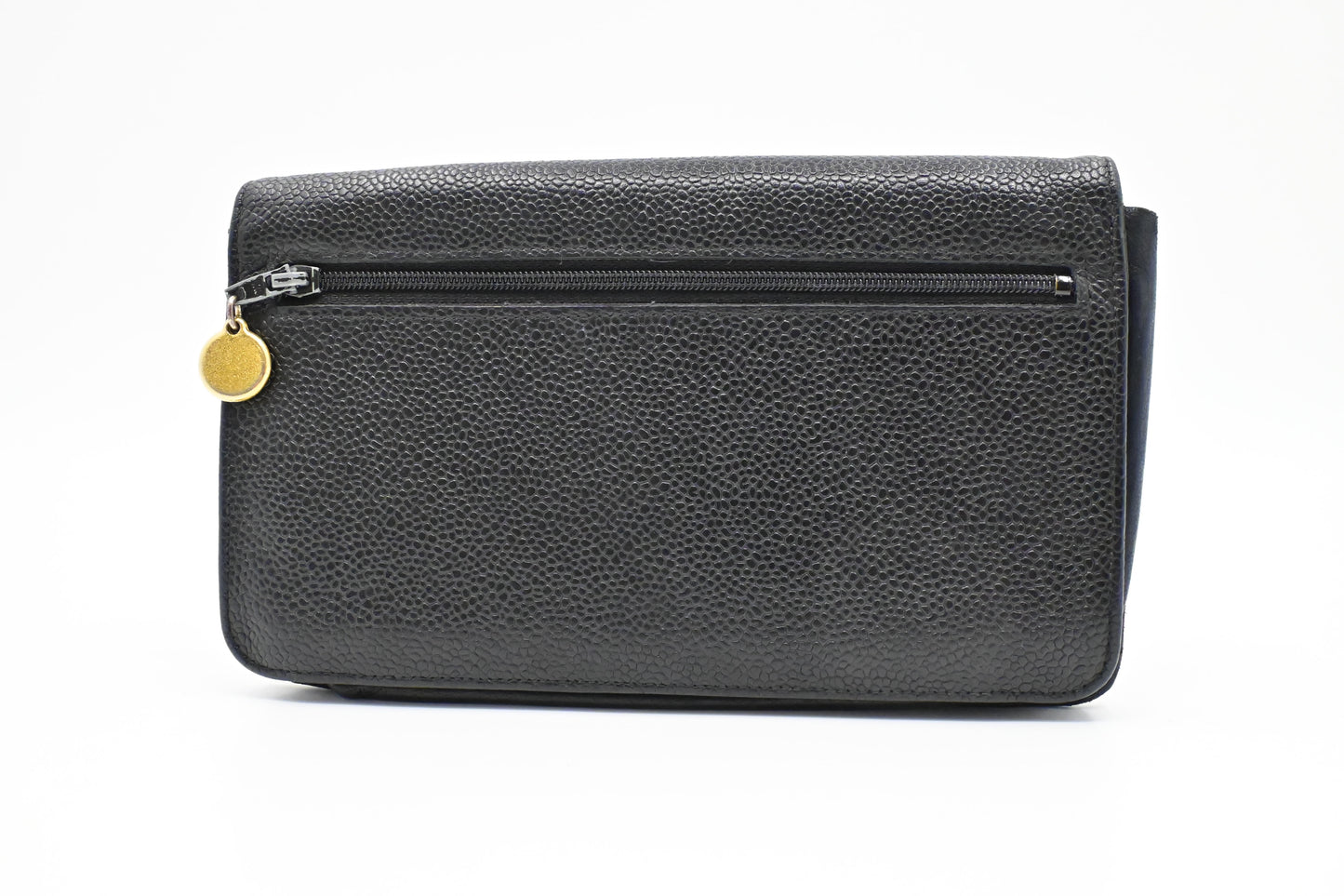 Chanel Long Wallet in Black Caviar Leather