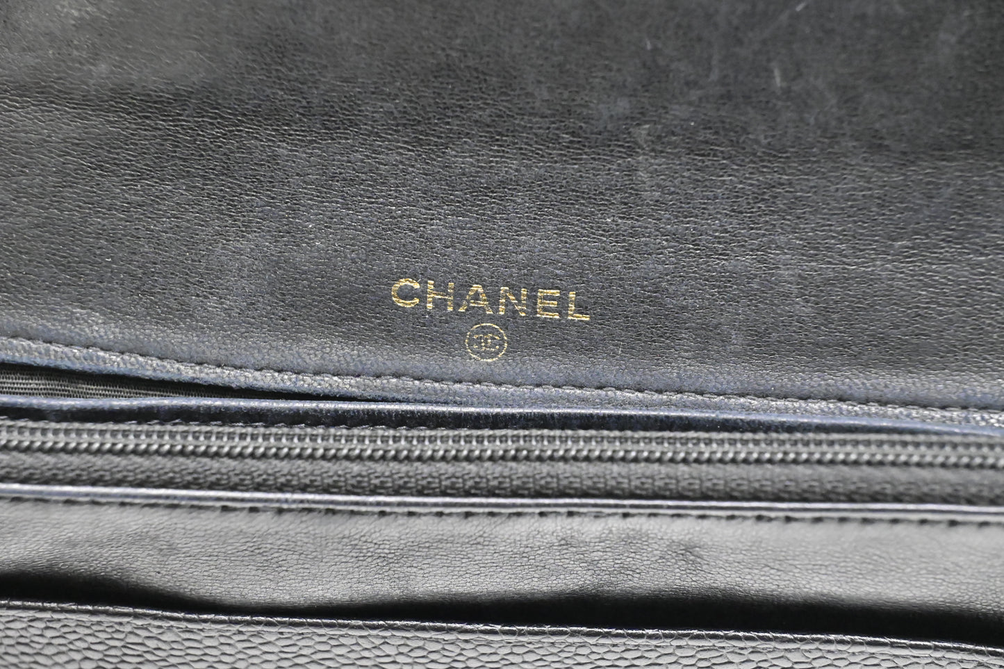 Chanel Long Wallet in Black Caviar Leather