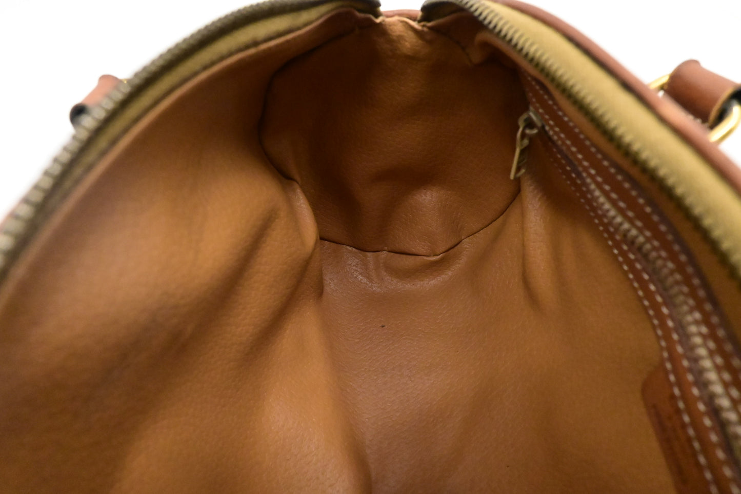 Celine Barrel Bag in Brown Macadam Canvas