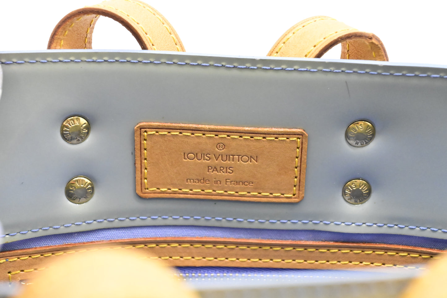 Louis Vuitton Reade PM in Light Blue Vernis Leather