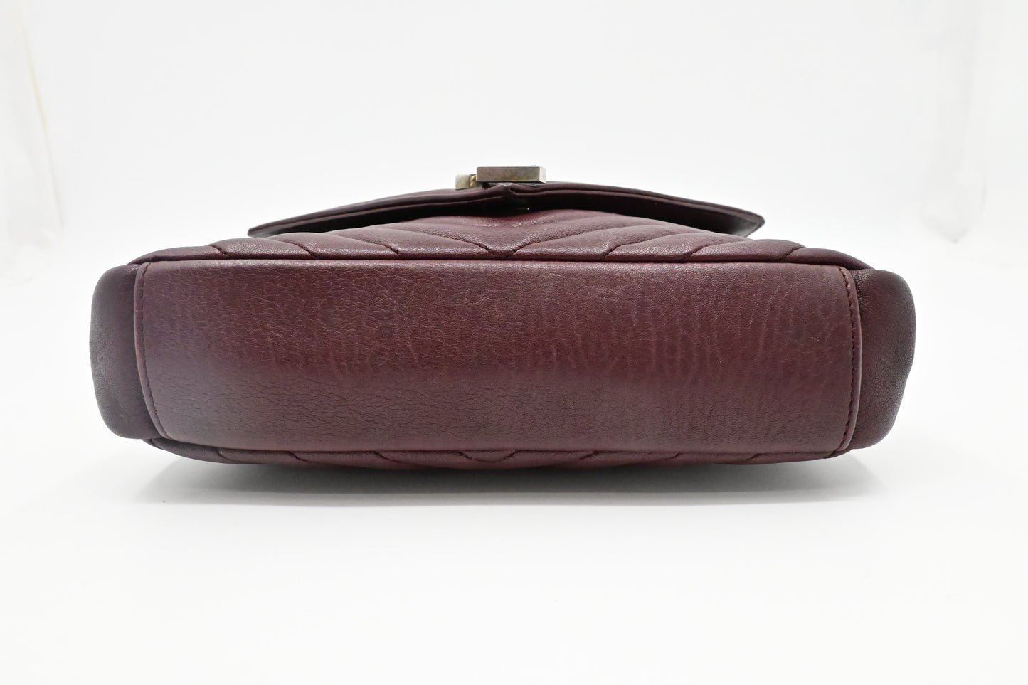 YSL Saint Laurent College Medium in Burgundy Leather