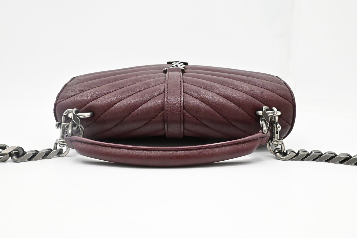 YSL Saint Laurent College Medium in Burgundy Leather