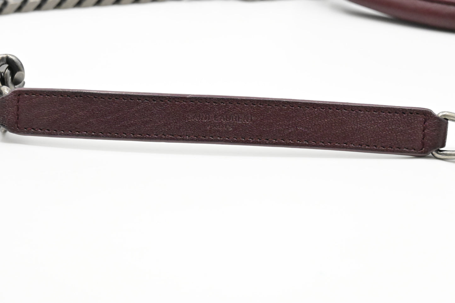 YSL Saint Laurent College Medium in Burgundy Leather