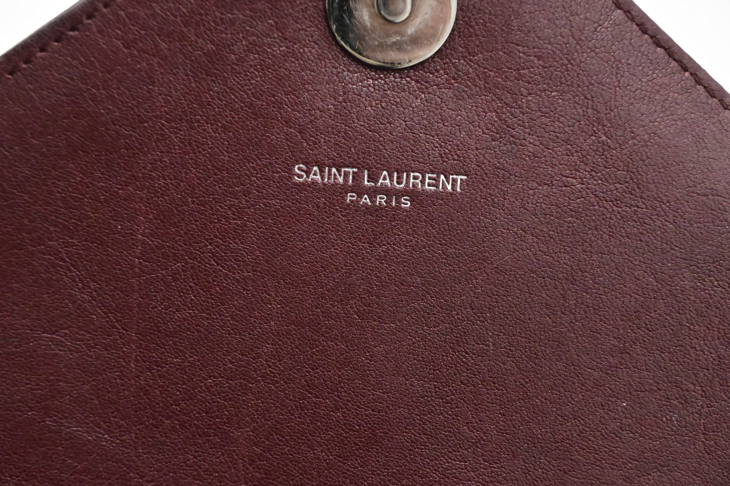 YSL Saint Laurent College Medium in Burgundy Leather