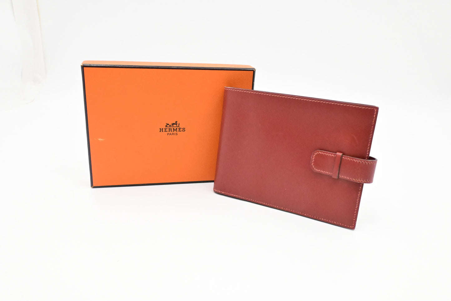 Hermes Bifold Wallet in Red Leather