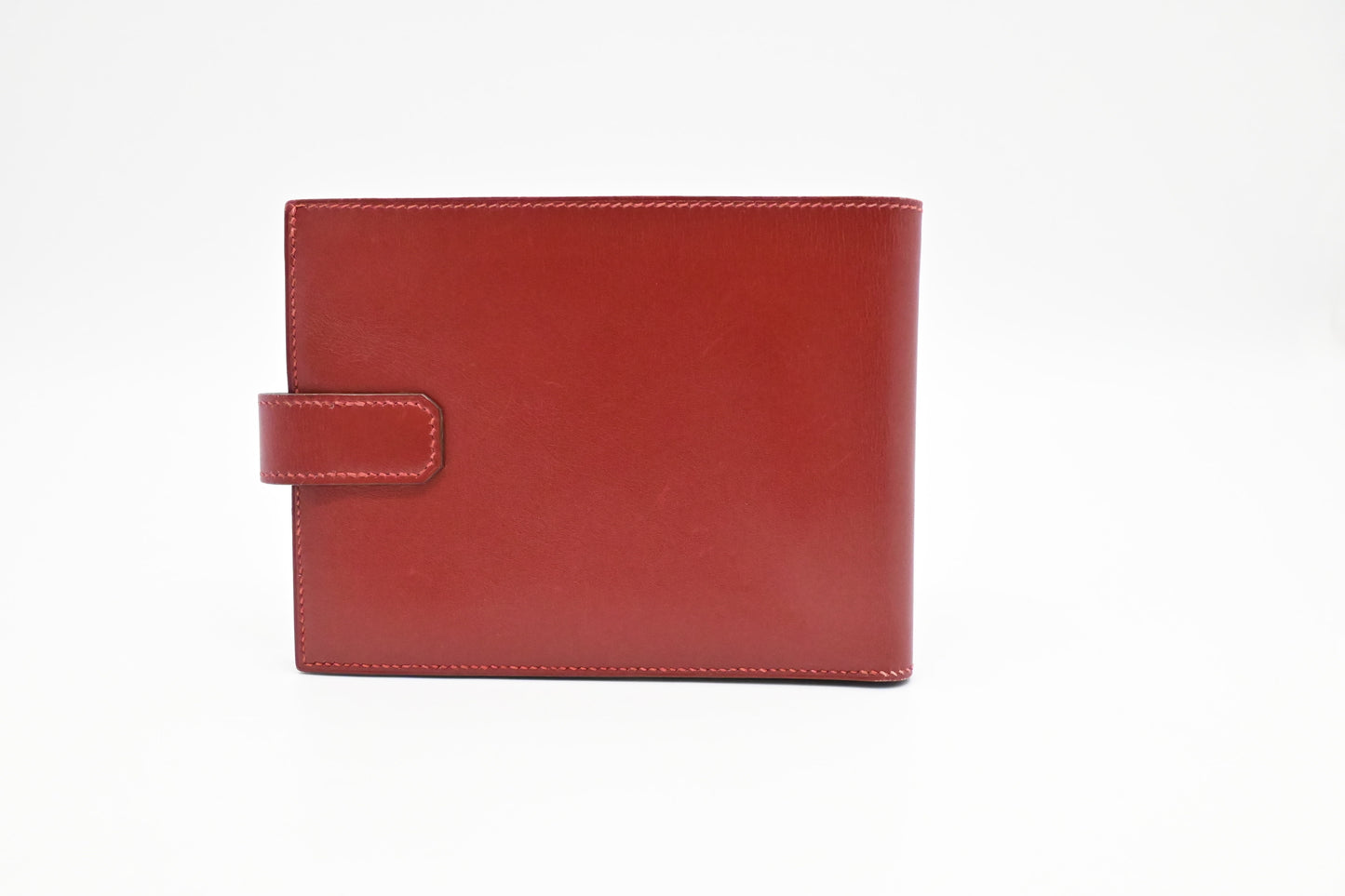 Hermes Bifold Wallet in Red Leather