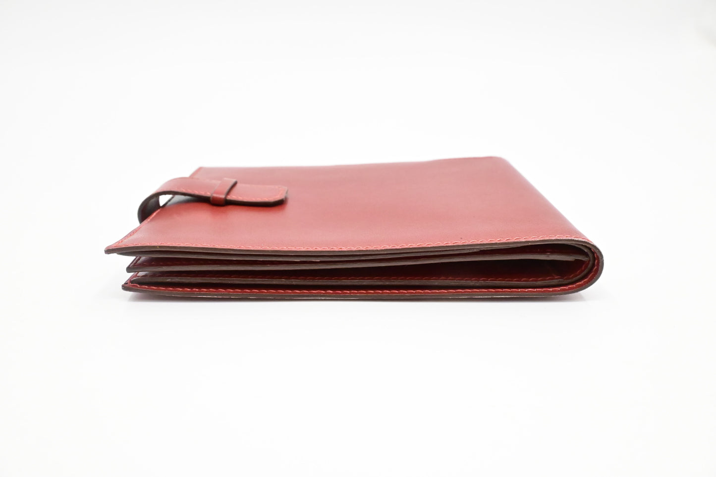 Hermes Bifold Wallet in Red Leather