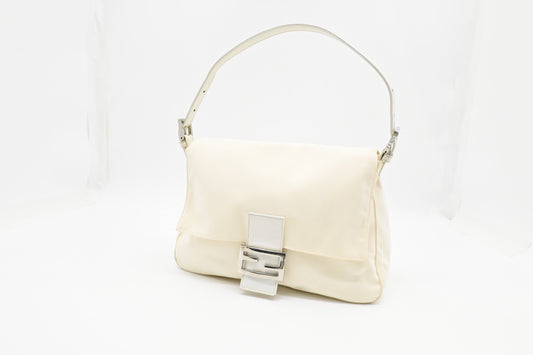 Fendi Mama Baguette in Cream Canvas