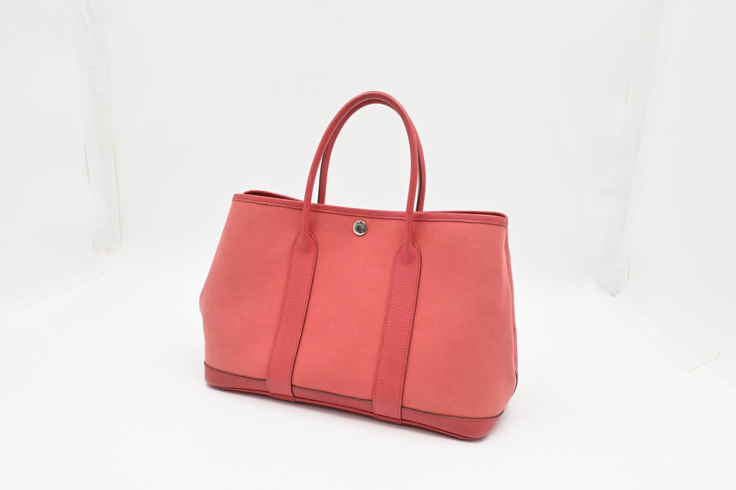 Hermes Garden Party 30 in Pink Canvas